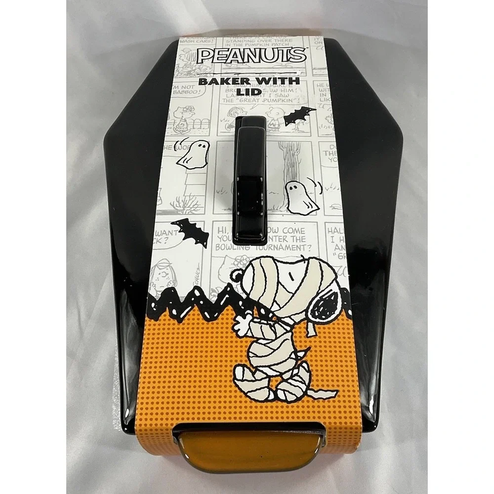 Snoopy Peanuts Coffin Shaped Baking Dish With Lid Halloween Zrike Snoopy gang
